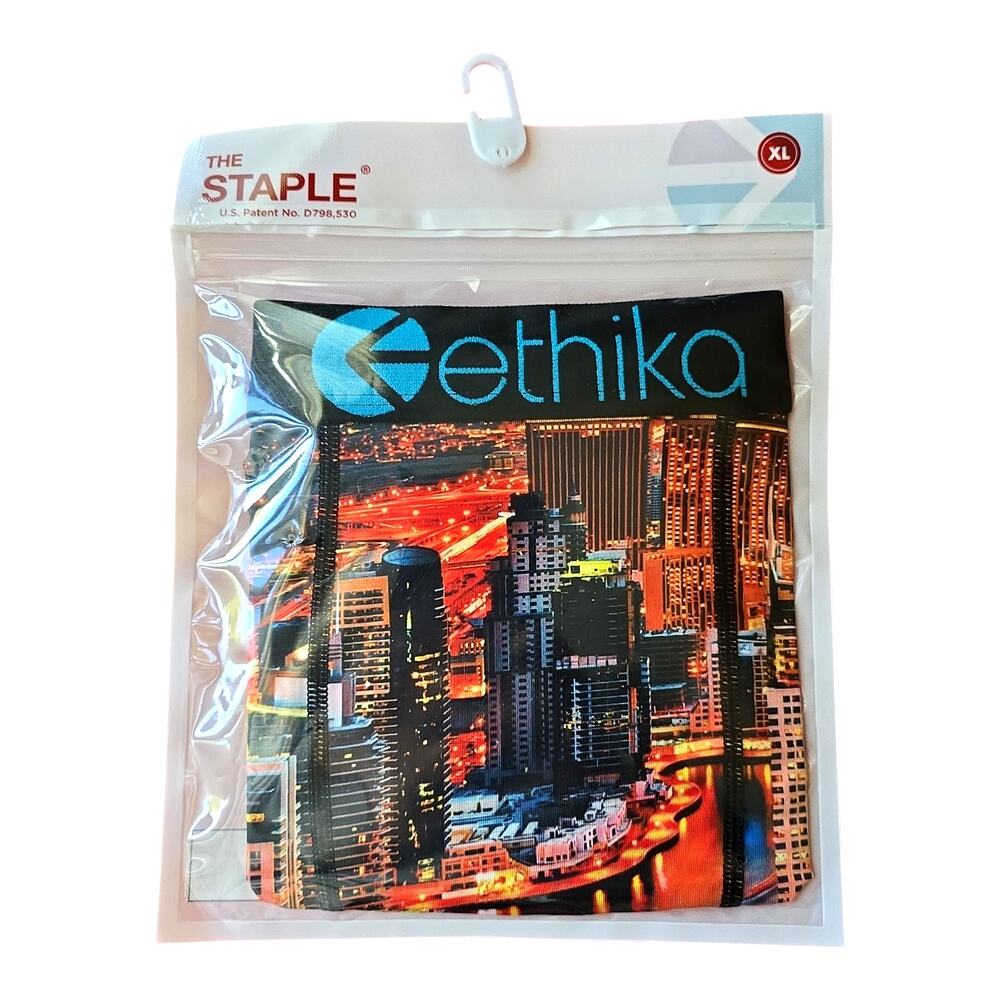 Ethika The Staple Cityscape Boxer Briefs XL Urban Skyline Graphic Underwear New